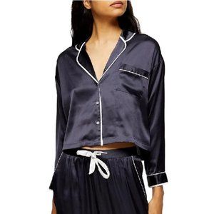 TOPSHOP Courtney Satin Pajama Top